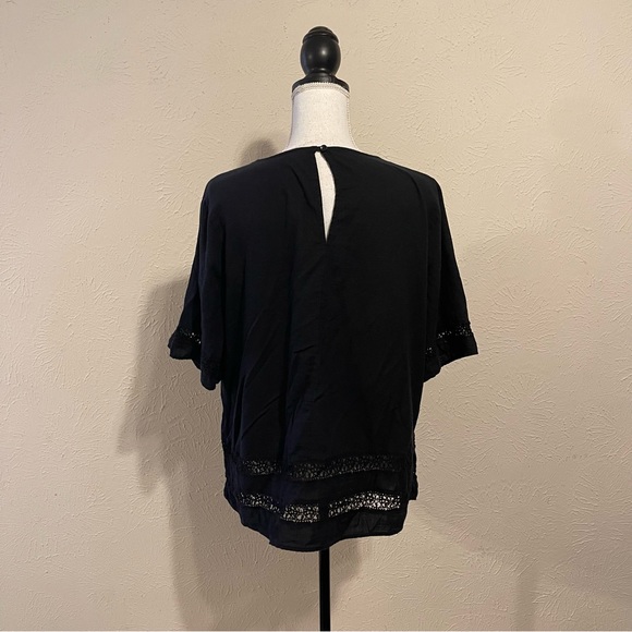 Old Navy Black Short Sleeve Top Women's Size Large - Picture 2 of 3